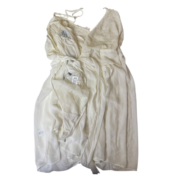 Simply Vera Vera Wang‎ 3X White Lace Trimmed Slip Dress Lounge Sleep - Picture 2 of 7